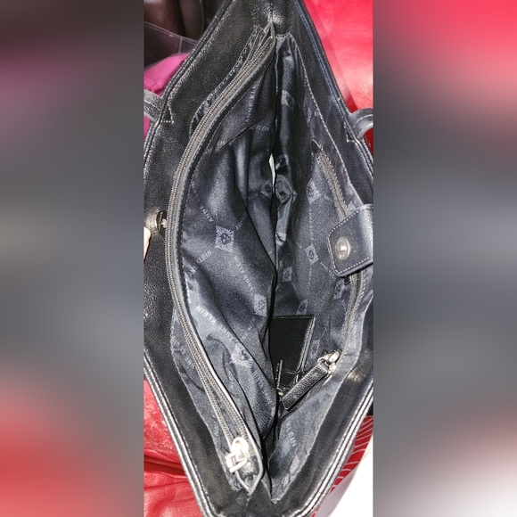 Annie Klein Black & White Tweed Handbag With Card Holder BENIFITS CHARITY - Picture 8 of 9